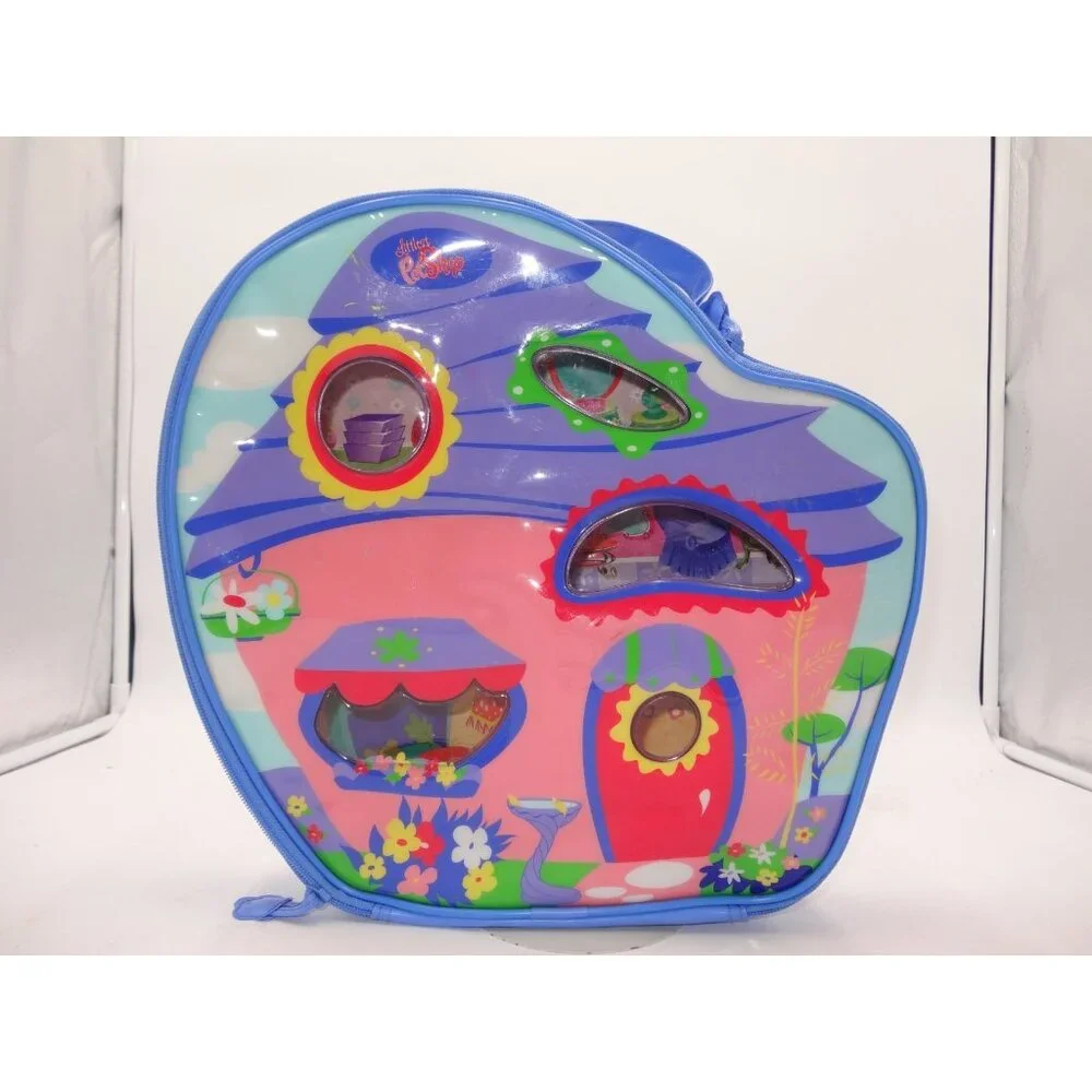 Littlest Pet Shop Carrying Case 6 Compartments‎ Zipper Handle Vintage Hasbro LPS
